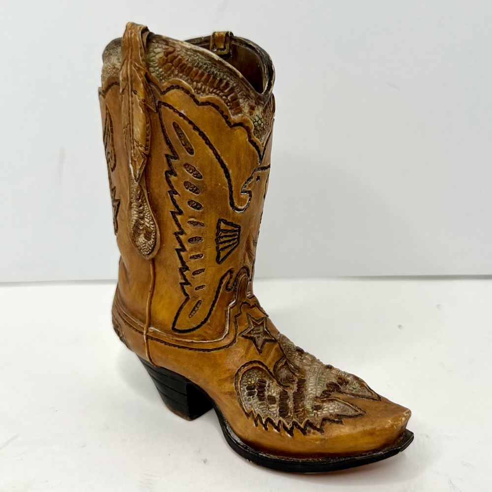 Vintage Collectible Ceramic Cowboy Boot Figurine
